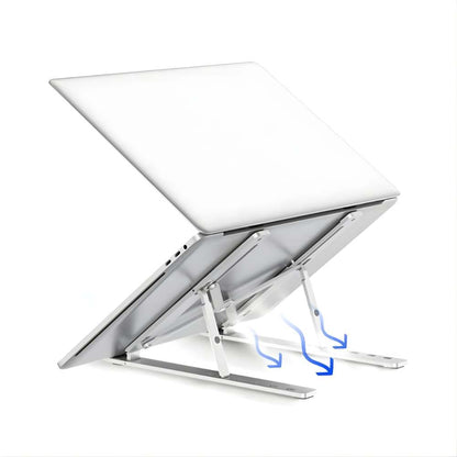 Aliuminis, sulankstomas nešiojamojo kompiuterio stovas