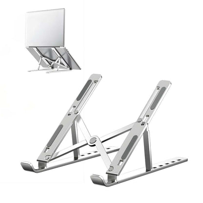 Aliuminis, sulankstomas nešiojamojo kompiuterio stovas