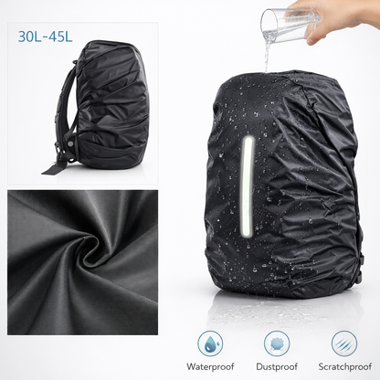 Kuprinės lietaus apsauga 30L–45L su atšvaitais