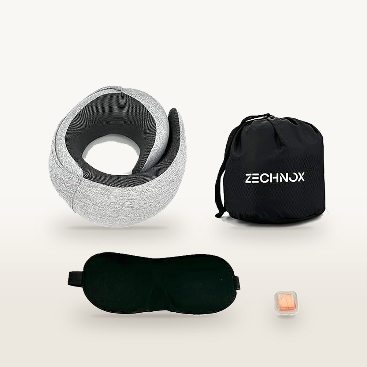 Kaklo pagalvė, memory foam – sidabrinė