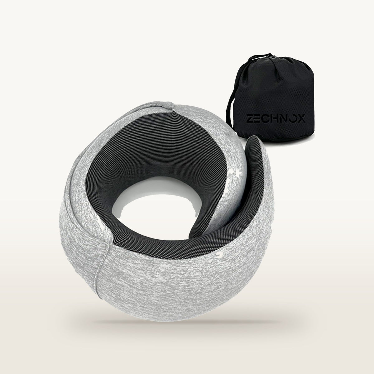 Kaklo pagalvė, memory foam – sidabrinė