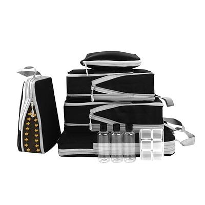 Kelioniniai organizatoriai lagaminui (packing cubes) – drabužių pakavimo rinkinys kelionėms