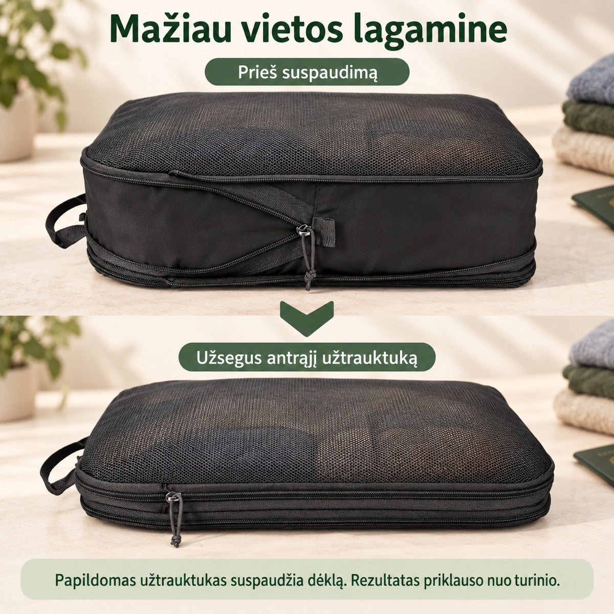 Kompresiniai dėklai, 7 dalys – juodi