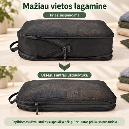 Kompresiniai dėklai, 7 dalys – juodi